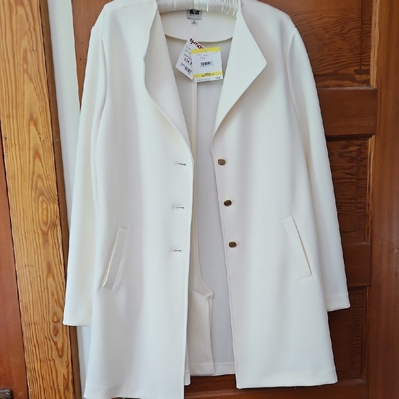 Anne Klein Cream Trench Coat - Picture 6 of 6